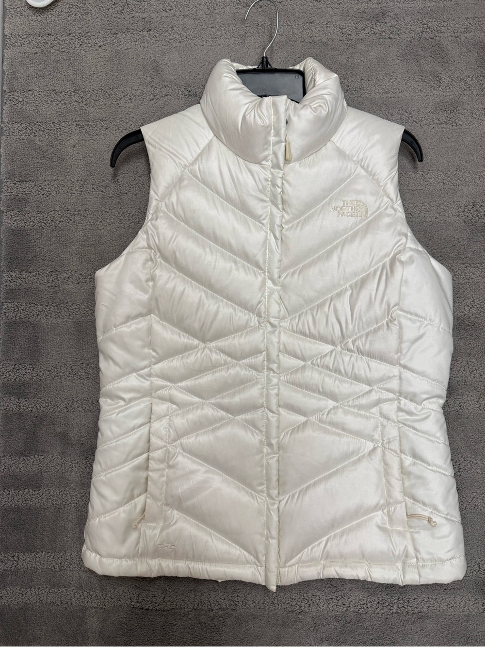 The North Face Cream Quilted Down Vest